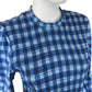 MIND TRAVELER NWT Blue Gingham Check Chia Blouse Size L