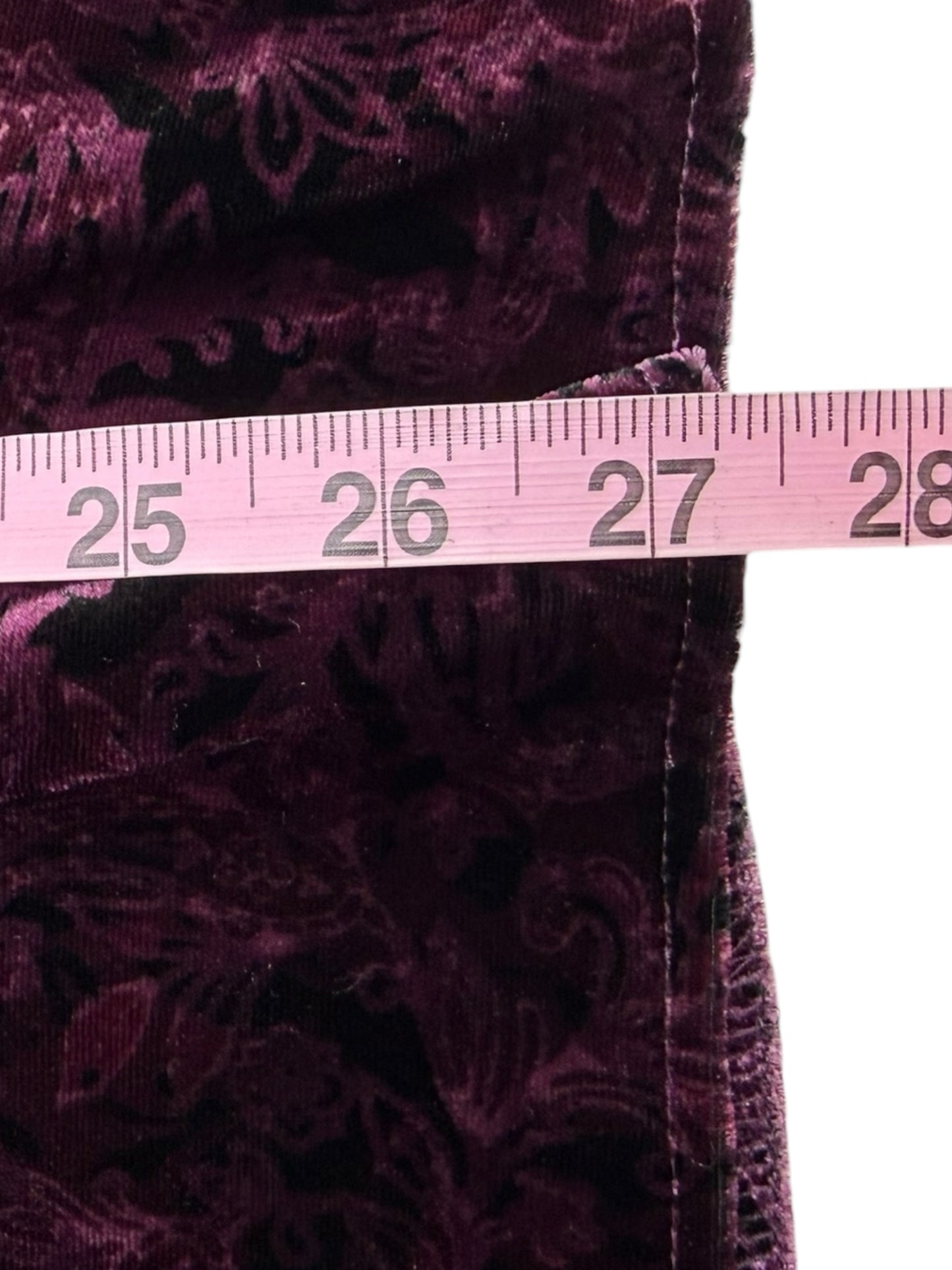 J. Jill NWT Purple Paisley Velvet Blouse Size XL