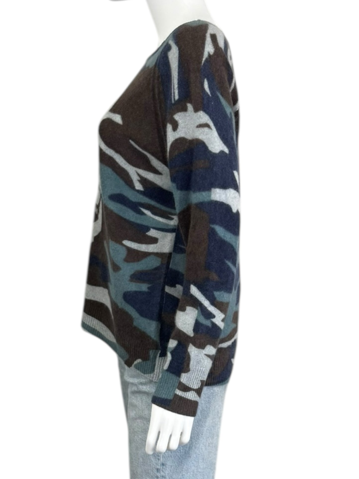 SKULL CASHMERE 100% Cashmere Skull Camo Sweater Size XS