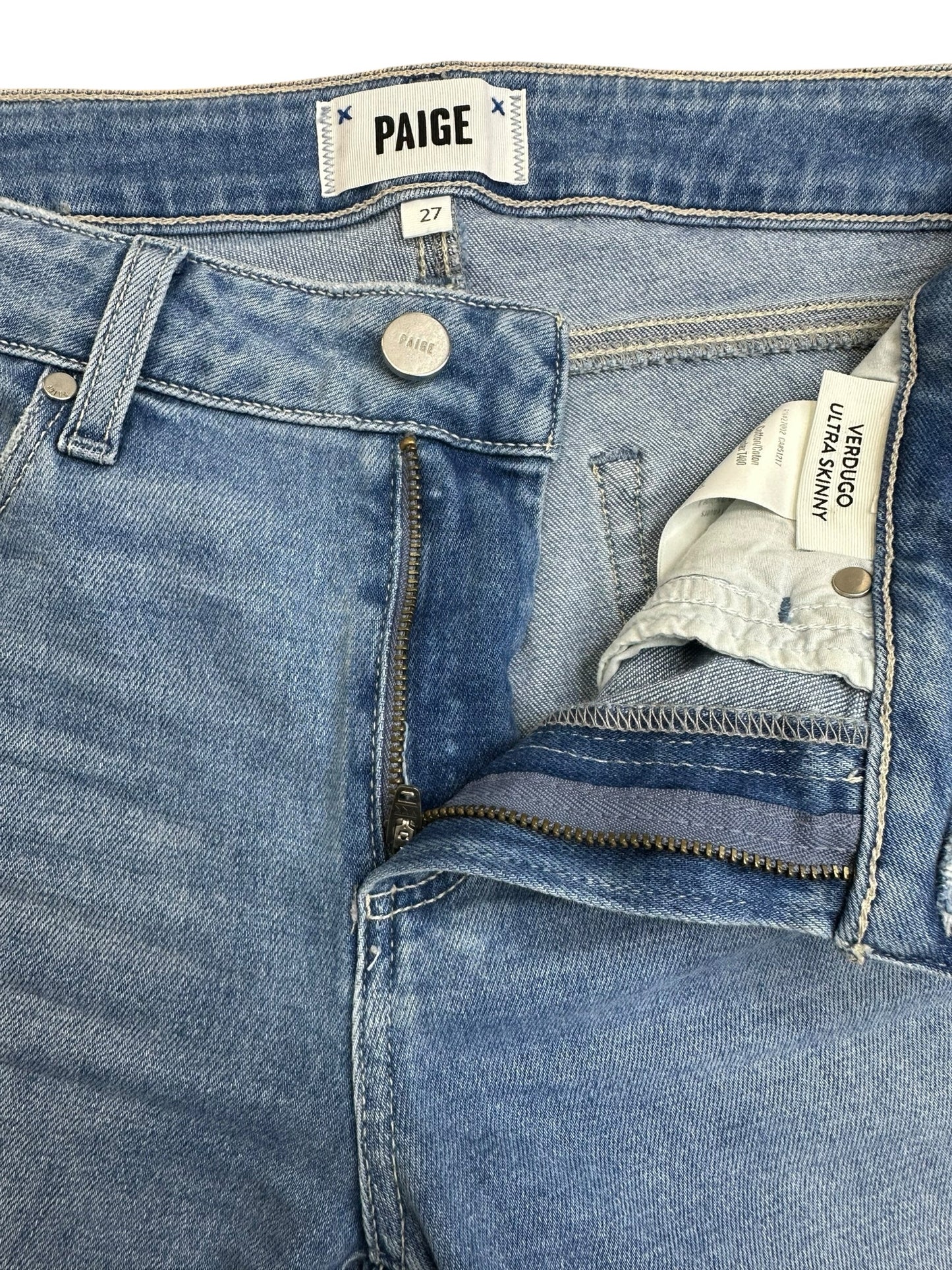 PAIGE Blue Verdugo Ultra Skinny Jeans Size 27