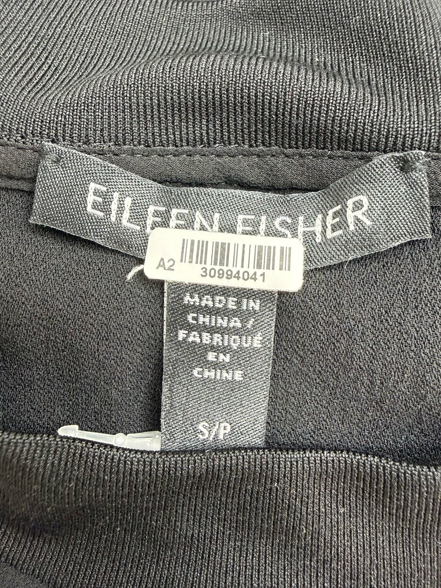 EILEEN FISHER Black 100% Silk Tunic Size S