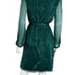Nicole Miller NEW YORK Green Metallic Cocktail Dress Size L