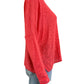 Stitch drop Red Knit Top Size S