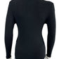one grey day Black Ribbed Sweater Size S