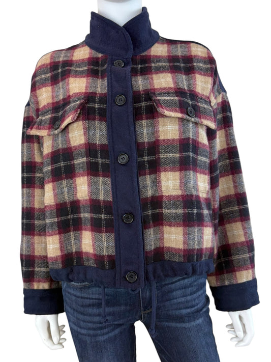 Velvet BY GRAHAM & SPENCER Norah Plaid Shacket Size XS