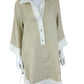 TUCKERNUCK NWT Tan Linen Shirt Dress Size L