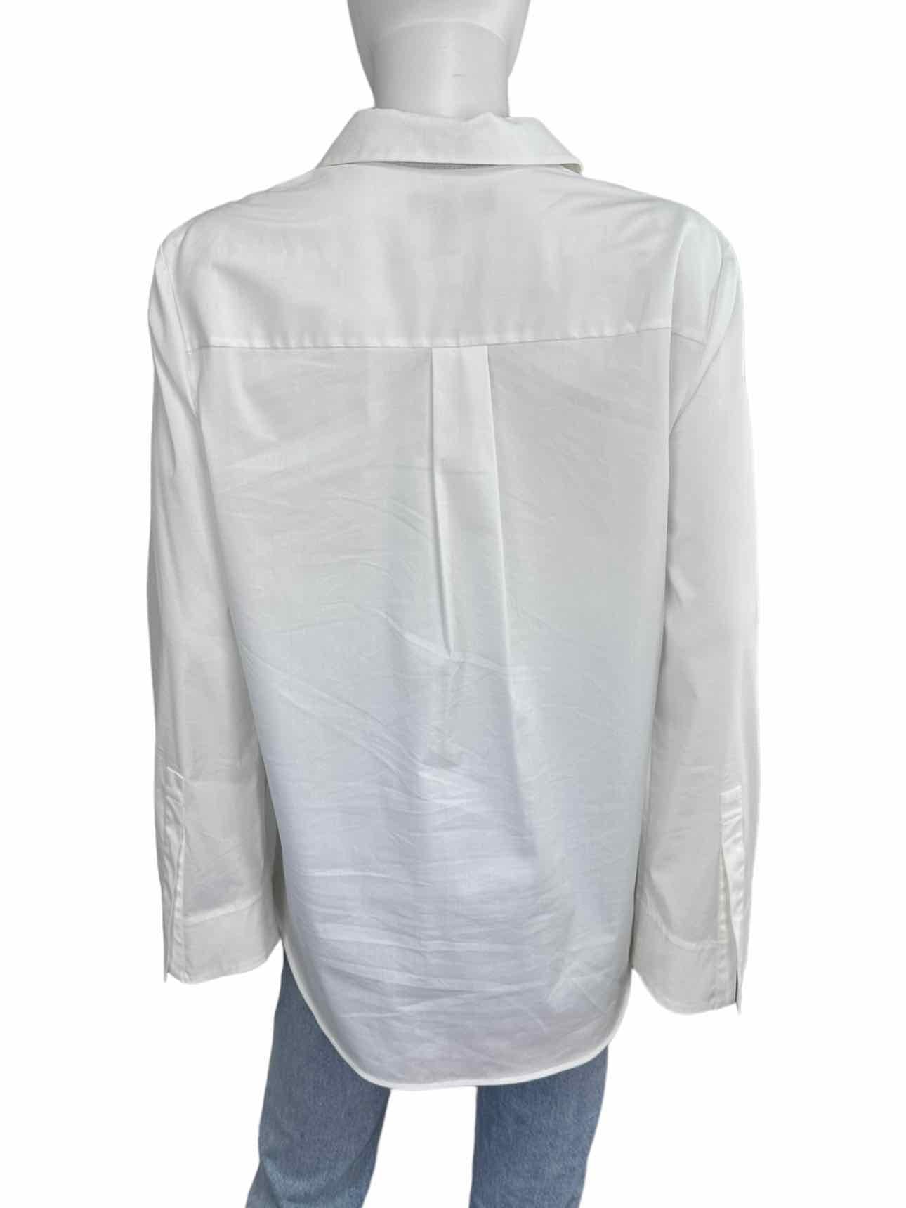 LAFAYETTE 148 NEW YORK White Popover Top Size M