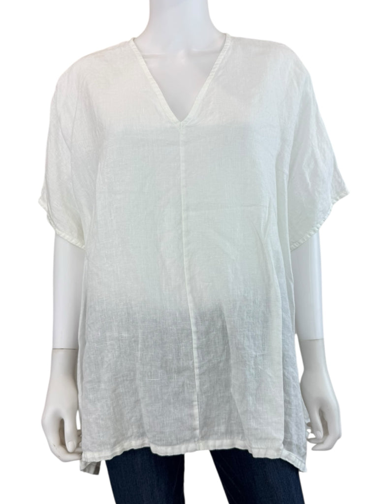 bryn walker White 100% Linen Tunic Size XL