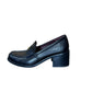 Tory Burch Black Classic Heel Leather Loafers Size 8.5