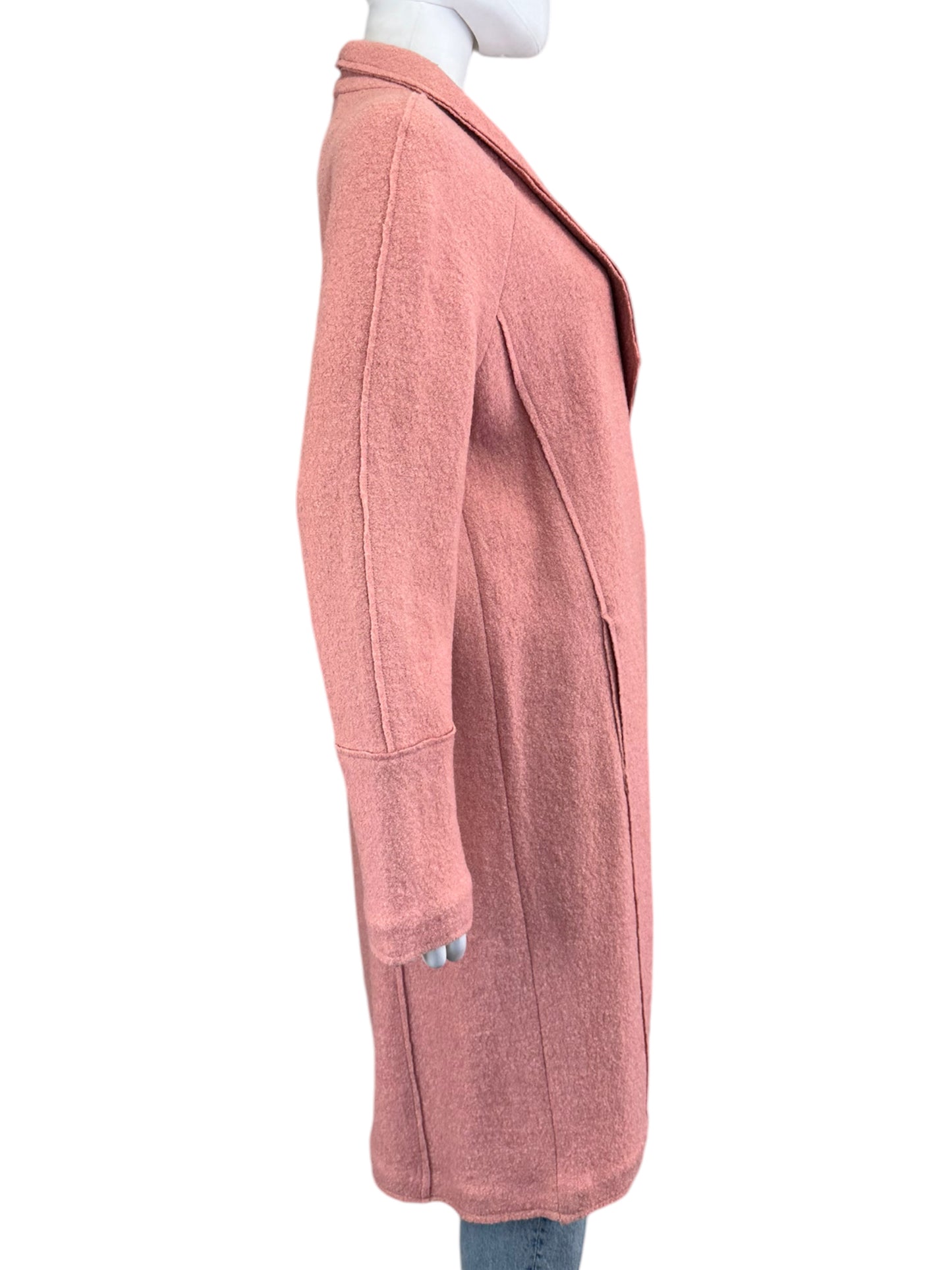 TAHARI Pink Wool Blend Long Cardigan Size M