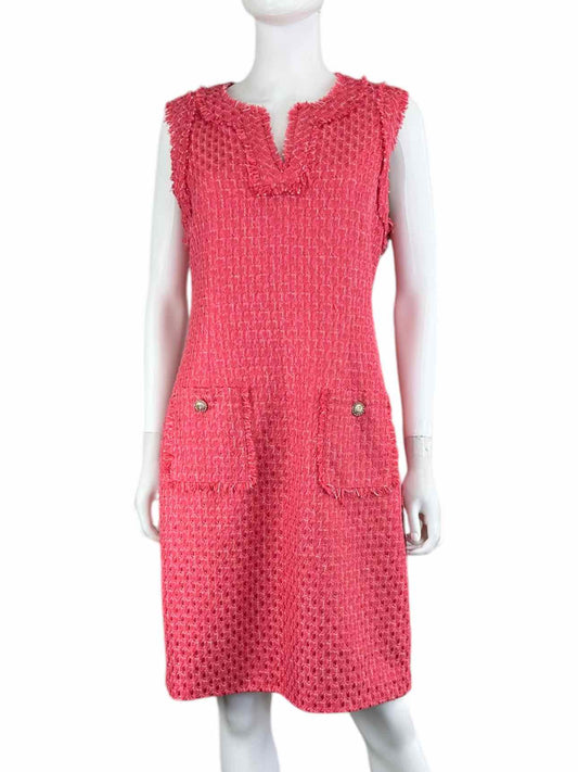 KARL LAGERFELD Pink Tweed Dress Size 12