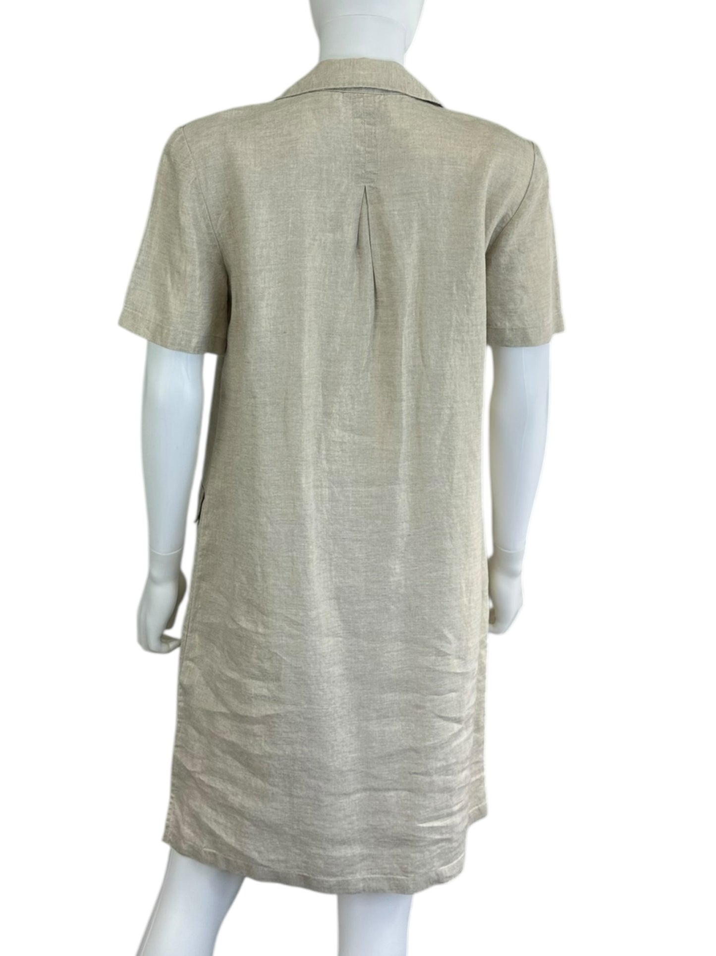 Chico's Tan 100% Linen Dress Size S