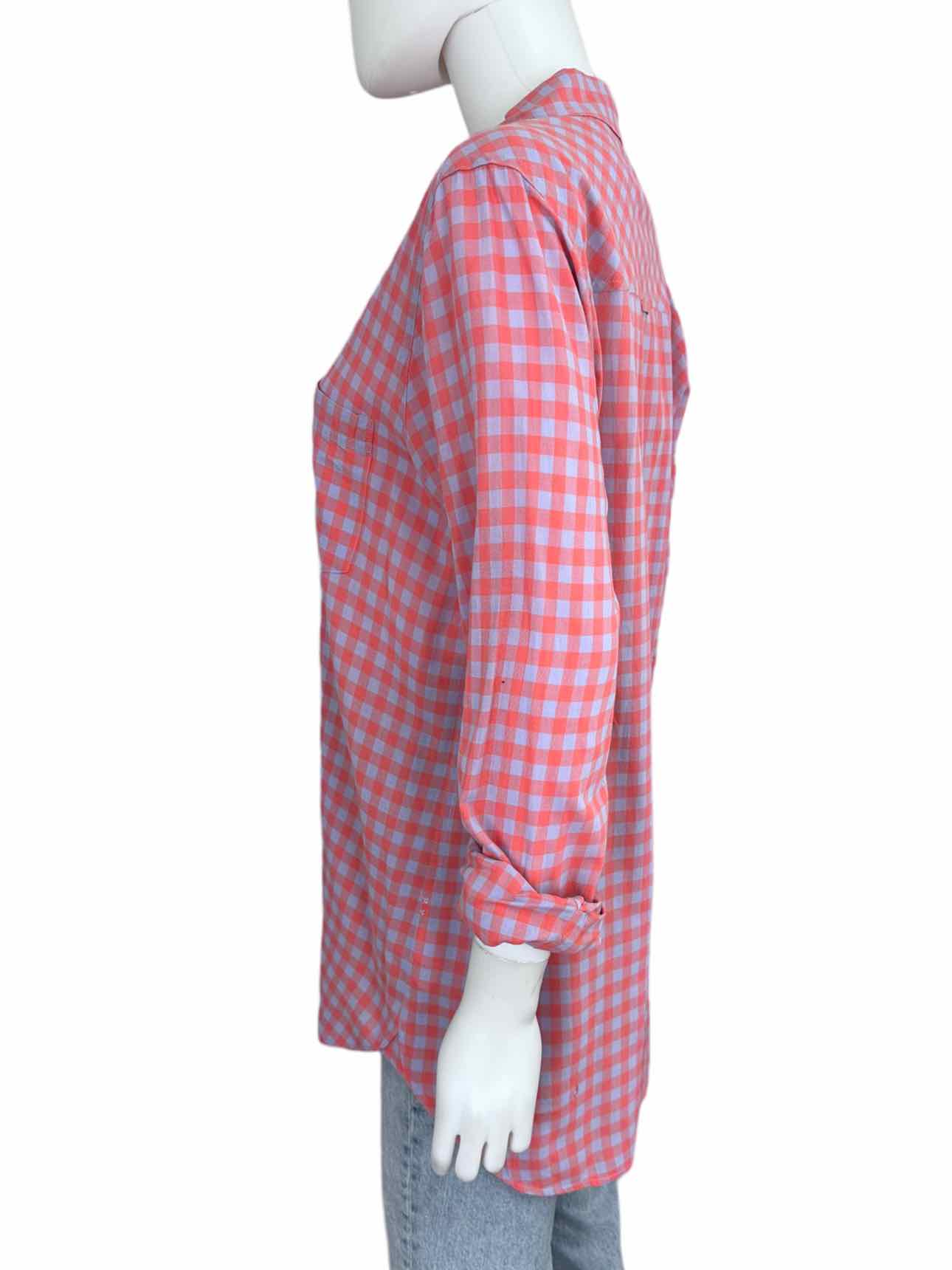 J. Crew Gingham Check Button Down Size 12 Tall