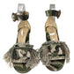 MARION PARKE Green Camouflage Print Sandals Size 37