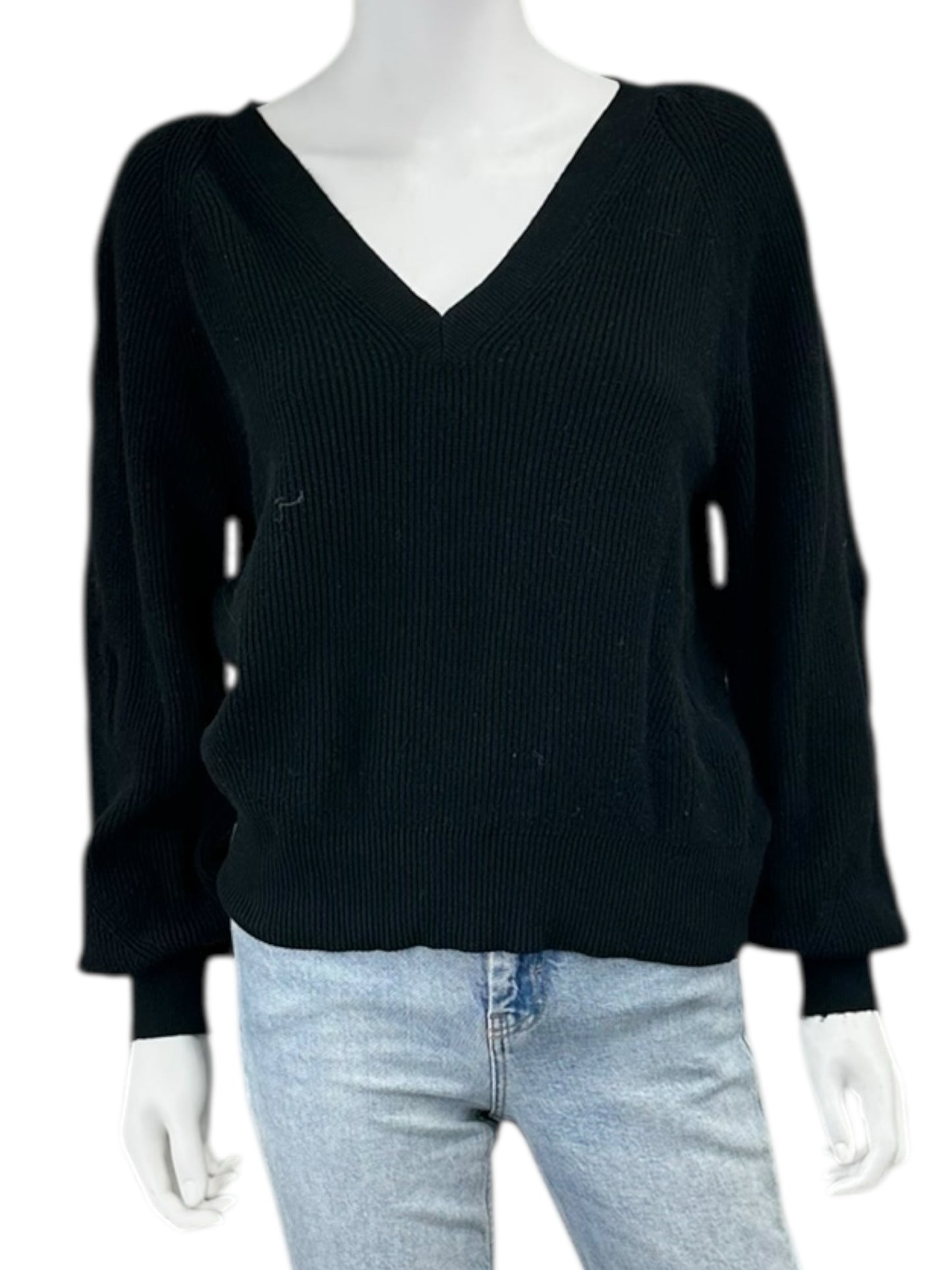 WHITE + WARREN Black Sweater Size S