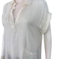 bella dahl White Splitneck Blouse Size XS