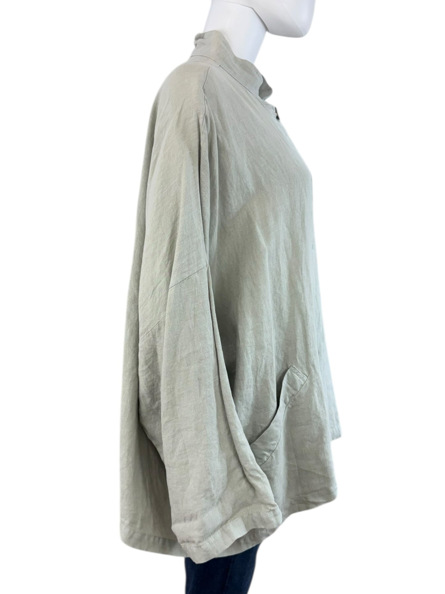 bryn walker Tan 100% Linen Jacket Size 1X