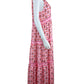 JADE Melody Tam NWT Pink Tribecca Fans Cinch Neck Maxi Dress Size S Dress