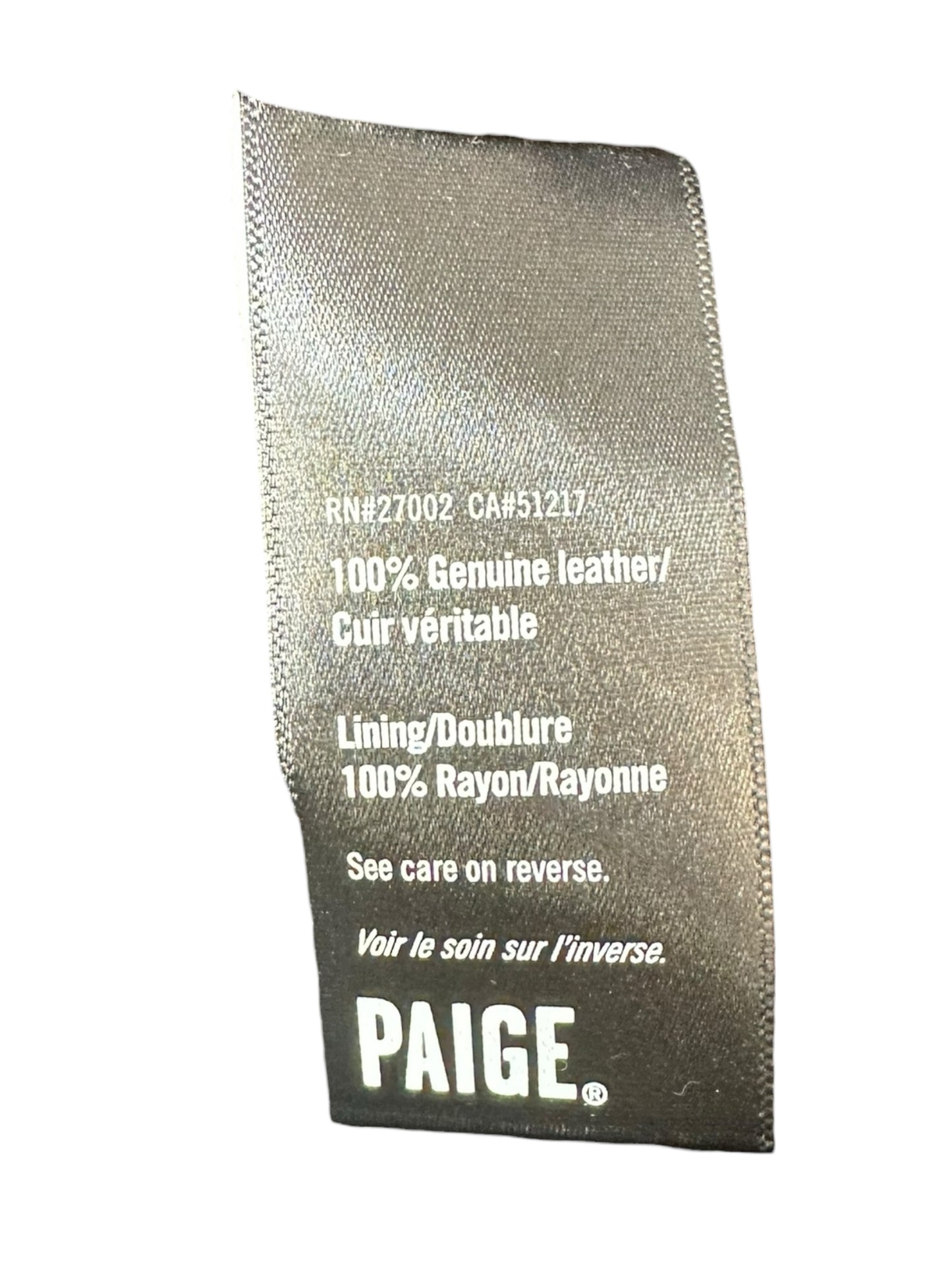 PAIGE Black Genuine Leather Blazer Size 10