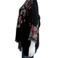 Johnny Was Black Floral Embroidered Wendy Tunic Size xxl