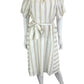 EKOYOG Beige and White Striped Maxi Dress Size 10/12