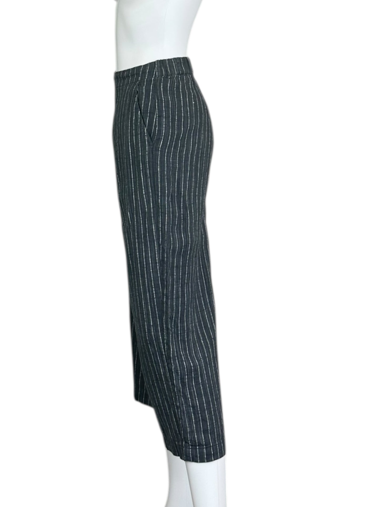 EILEEN FISHER Charcoal Gray Linen Pants Size PS