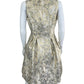 VINCE CAMUTO NWT Gold Brocade Cocktail Mini Dress Size 6