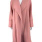 TAHARI Pink Wool Blend Long Cardigan Size M