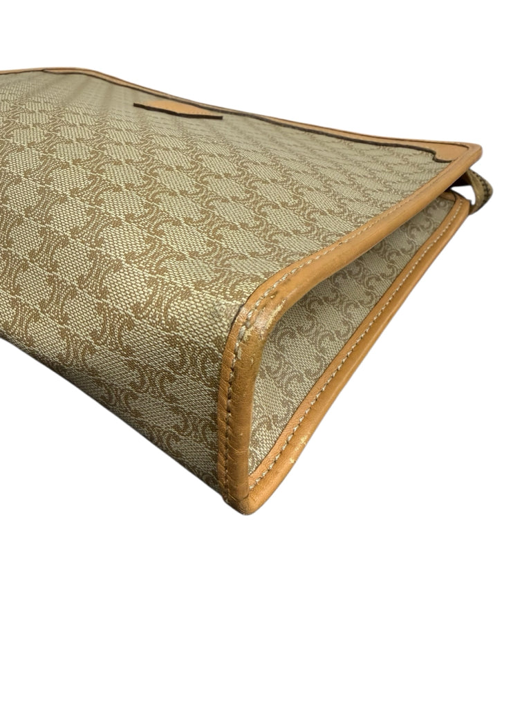 CELINE Vintage Beige Macadam Clutch