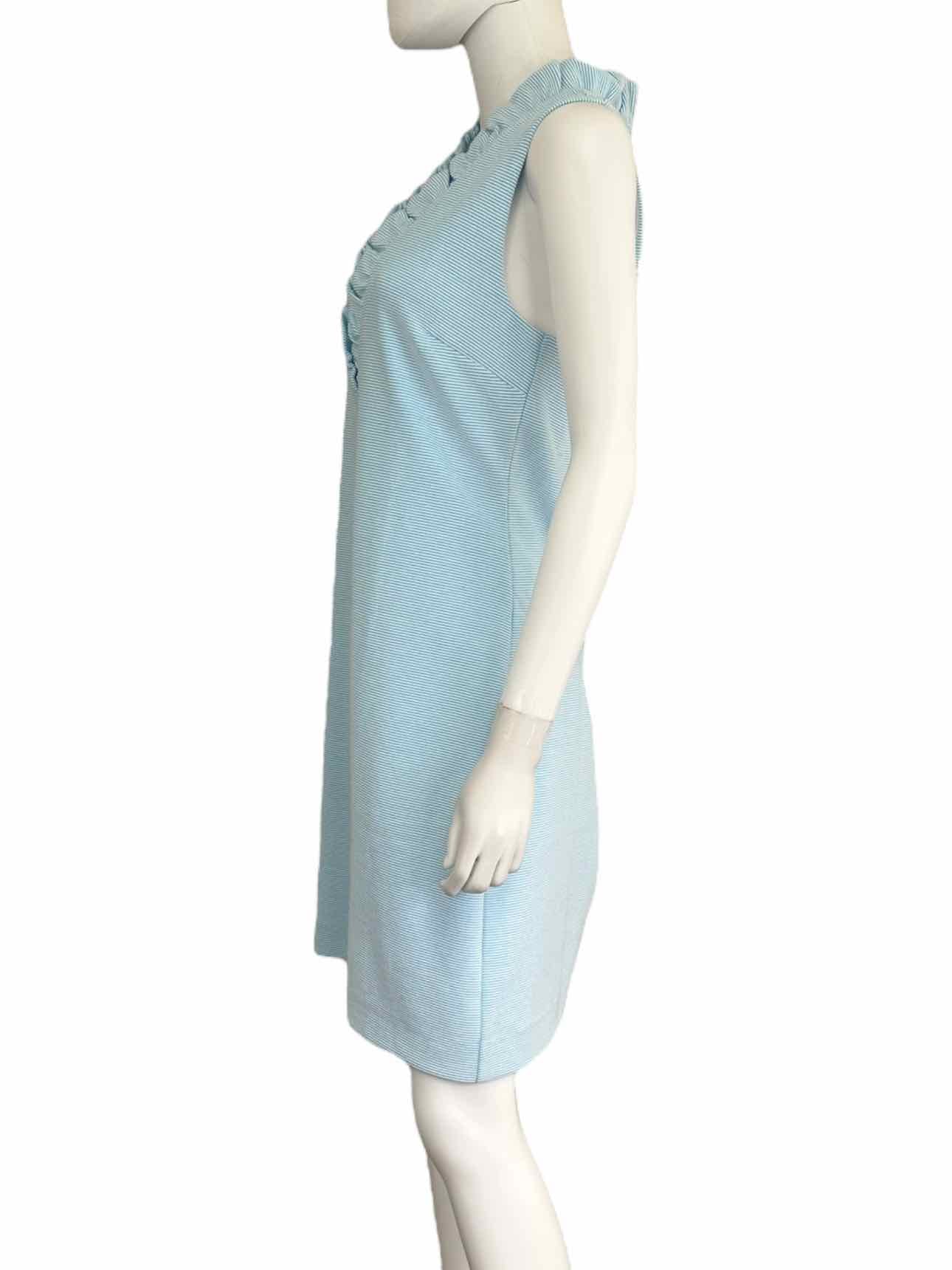 Lilly Pulitzer Blue Ruffle Trim Casual Dress Size L