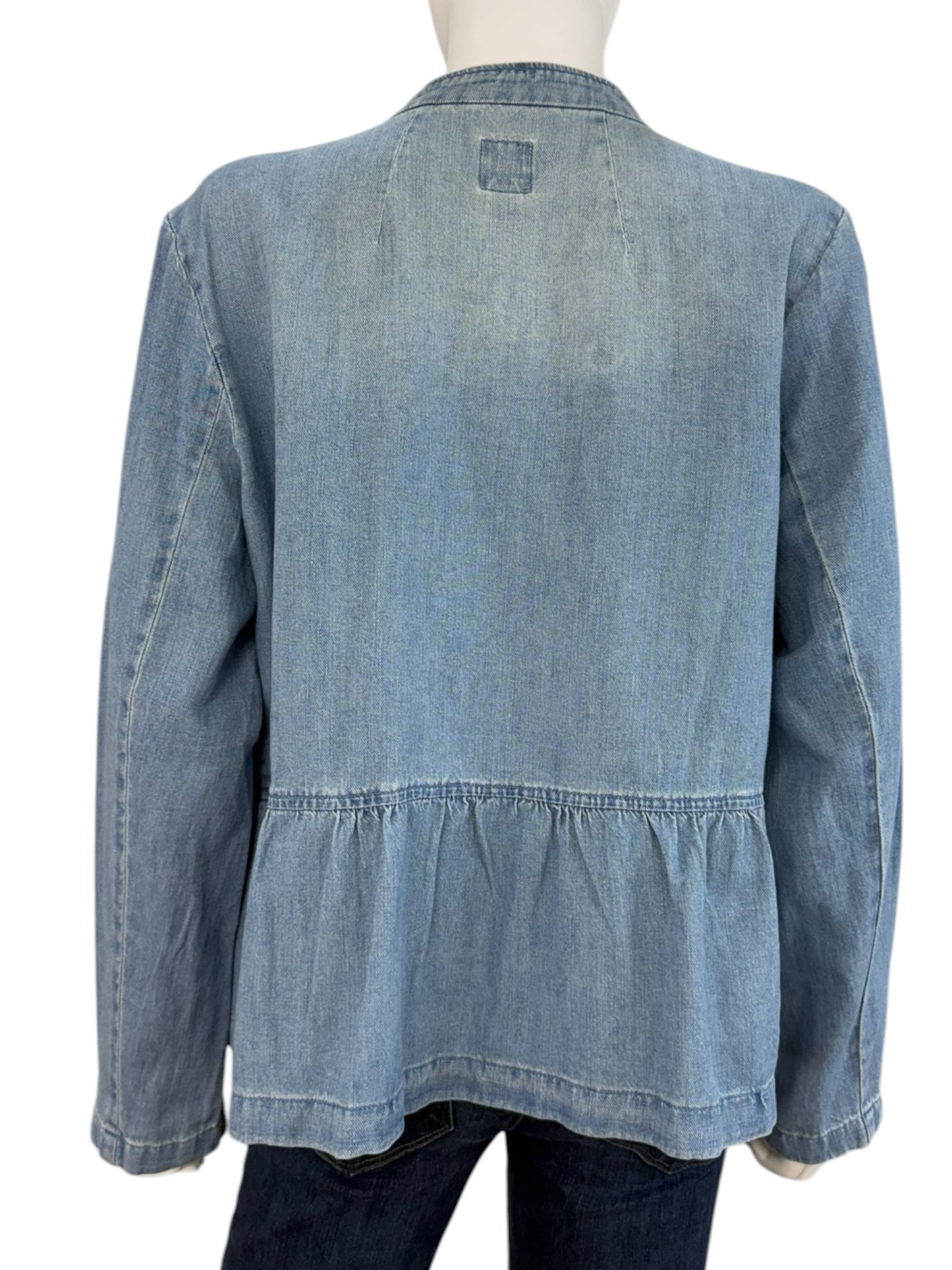 J. Jill NWT Blue Chambray Blouse Size L