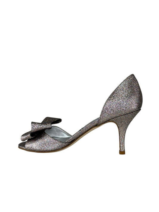Butter Rose Glitter Bow Cassidy D'Orsay Heels Size 7.5