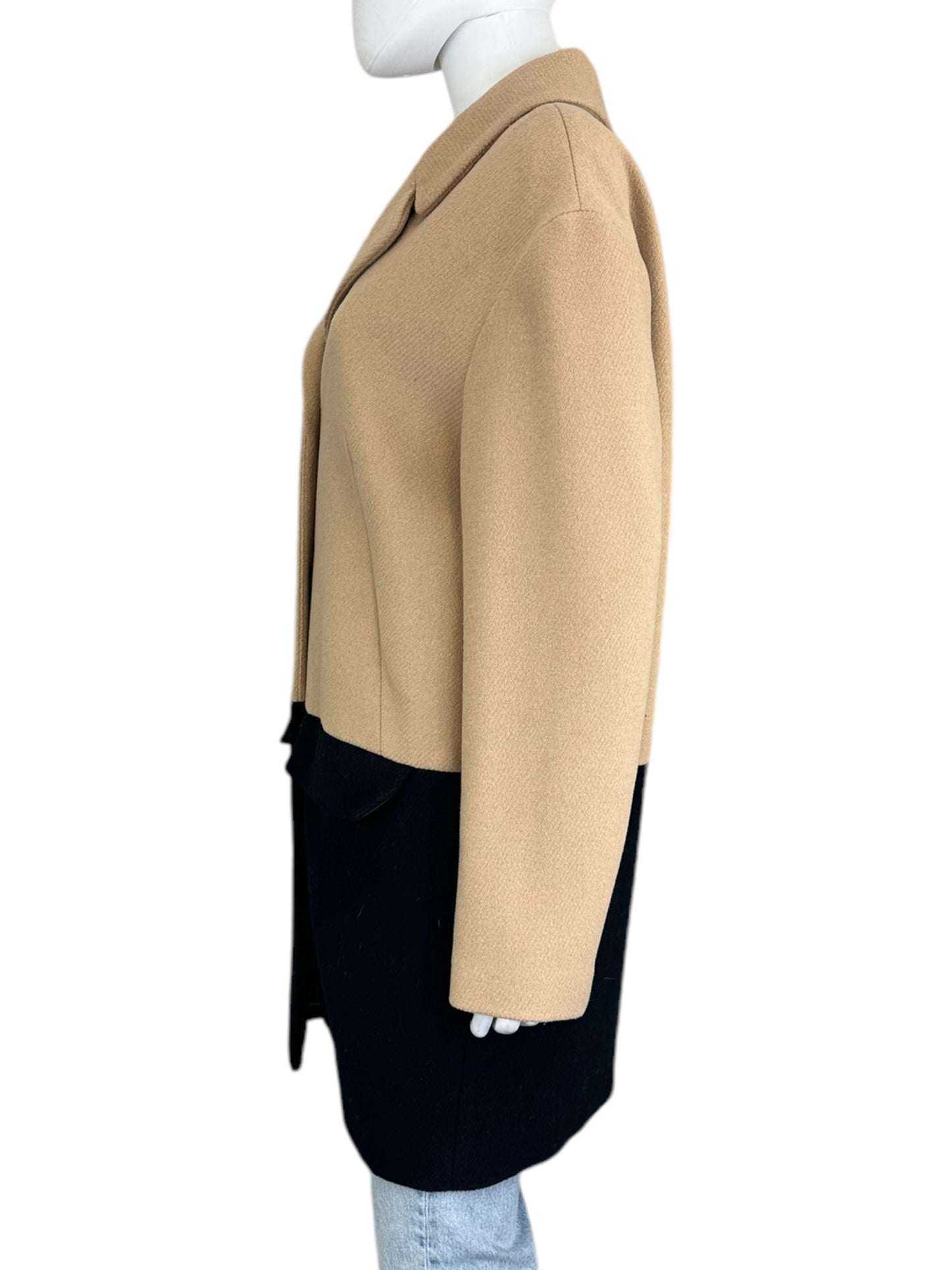 Talbots Wool Blend Color Block Coat Size 12