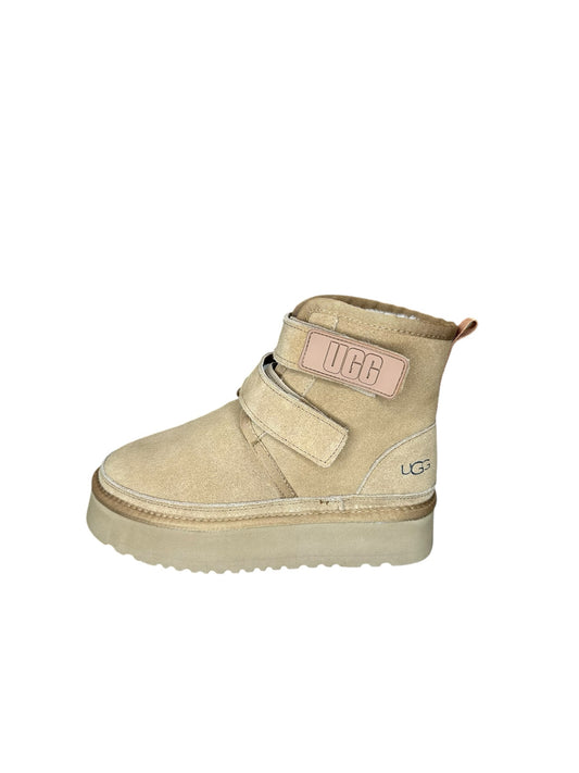 UGG Tan Neumel Platform Zip Suede Booties Size 7