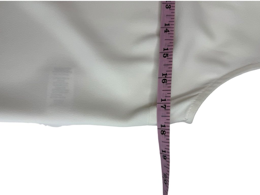 TRINA TURK White Satin Shell Size S