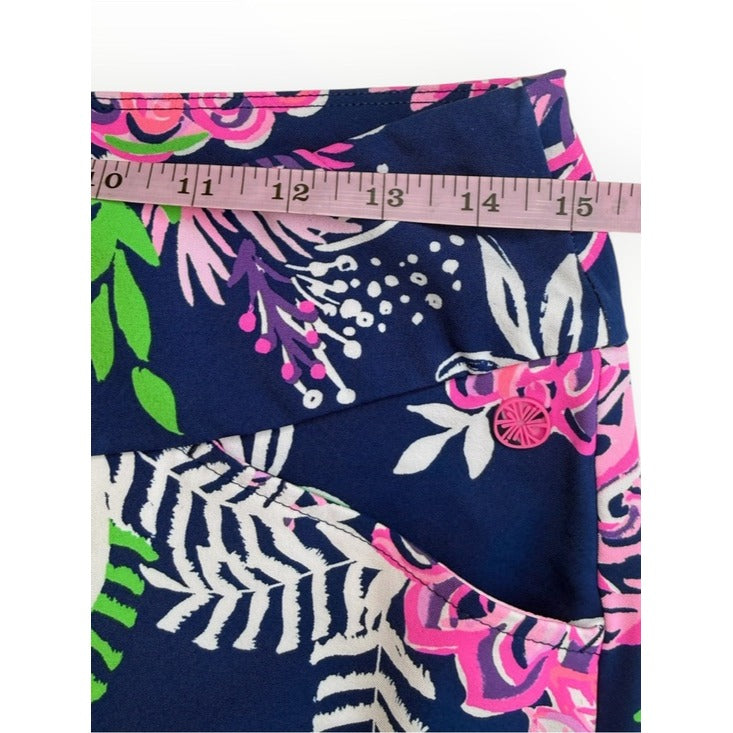 Lilly Pulitzer Luxletic Corso Ruffle Your Tailfeathers Golf Pants Size 6