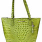 Brahmin Aloe Green Medium Asher Leather Tote