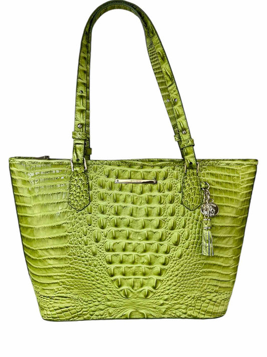 Brahmin Aloe Green Medium Asher Leather Tote