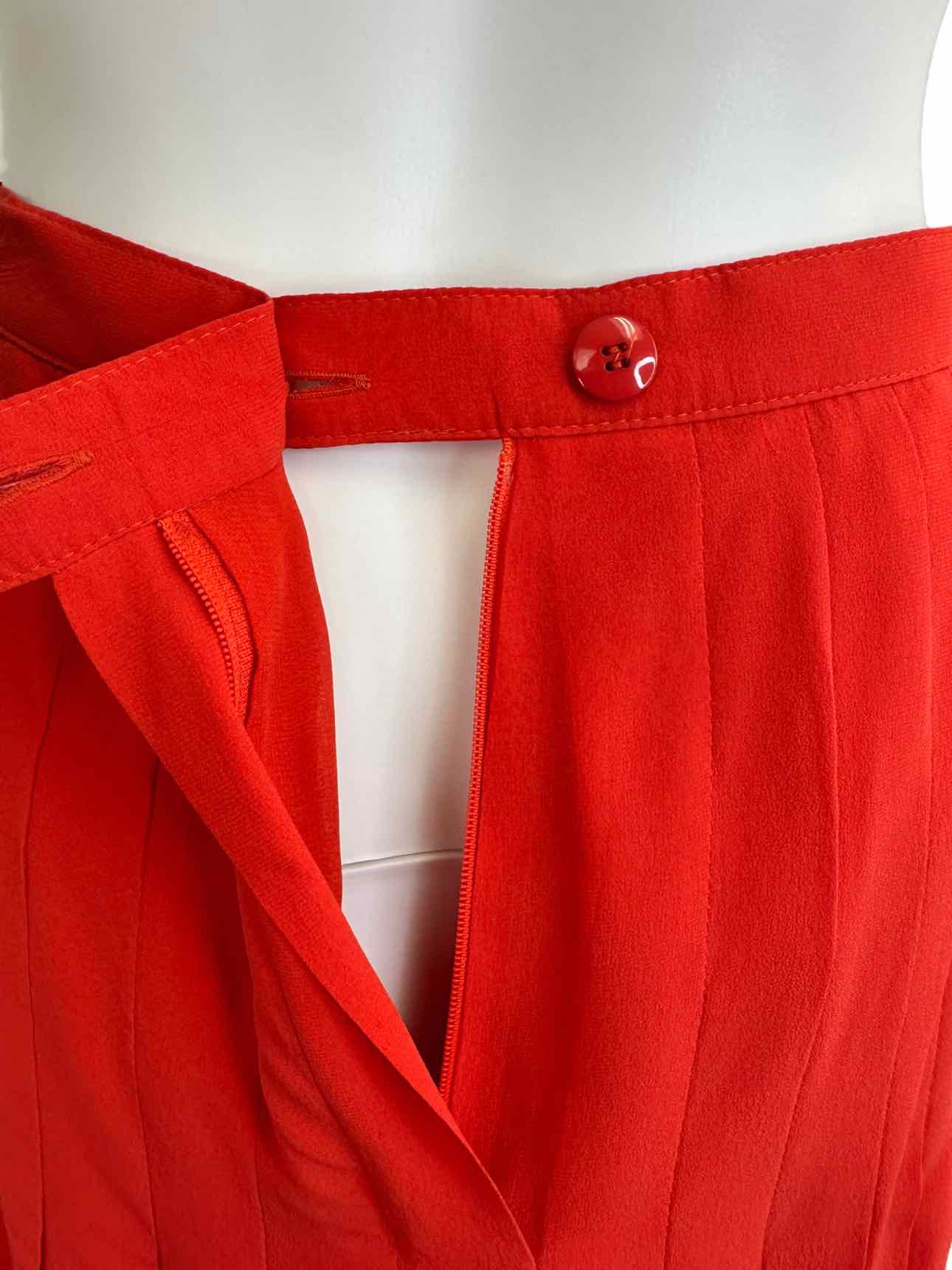 ESCADA Red Pleated Skirt Size 38