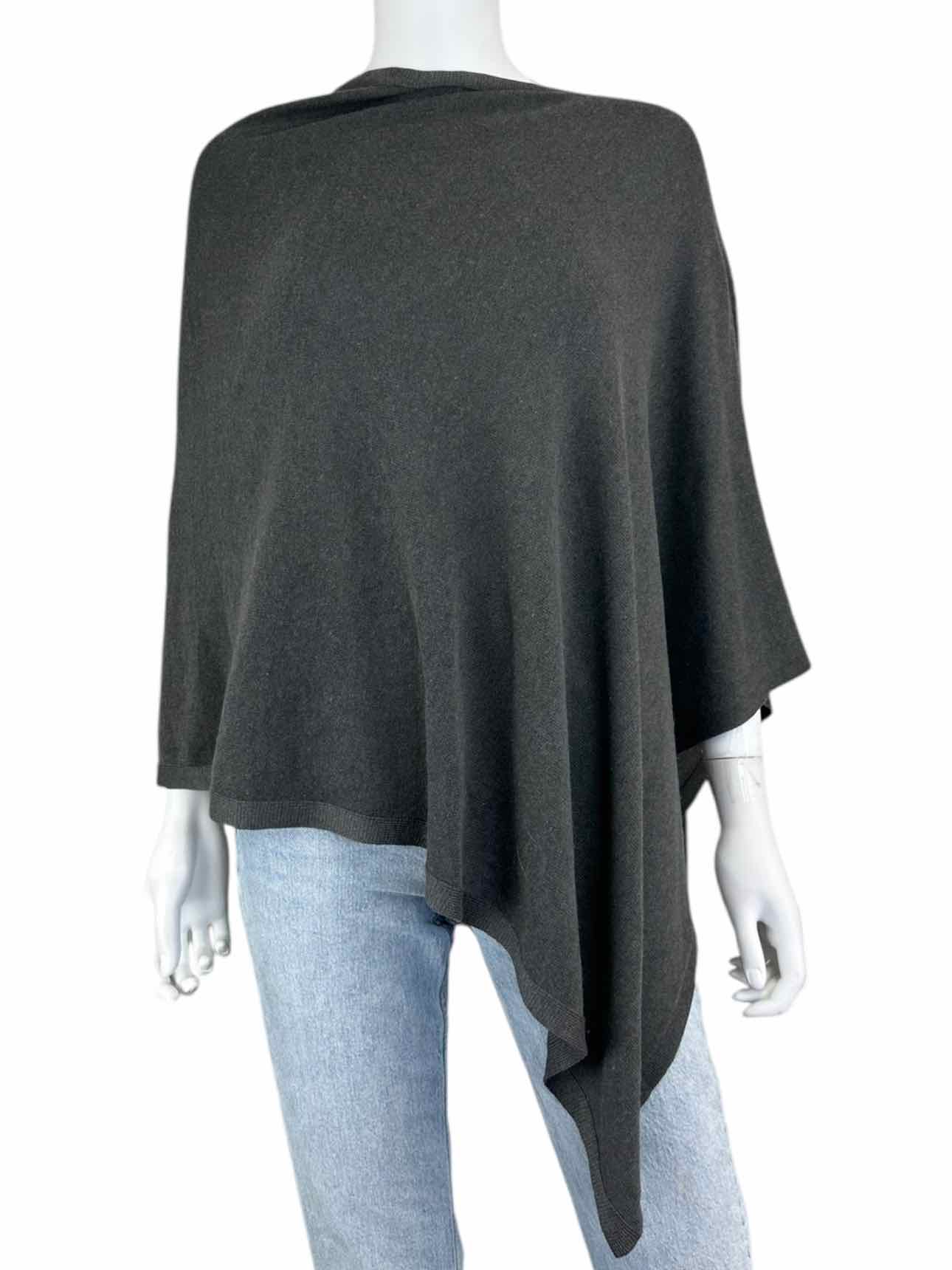 EILEEN FISHER Gray Knit Shawl Size O/S