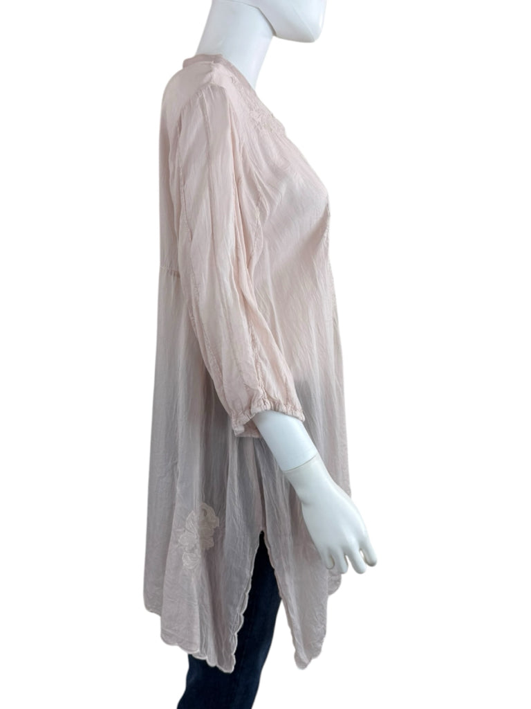 Johnny Was Blush Embroidered Tunic Size M