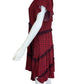 Anthropologie Red Print Mini Dress Size S