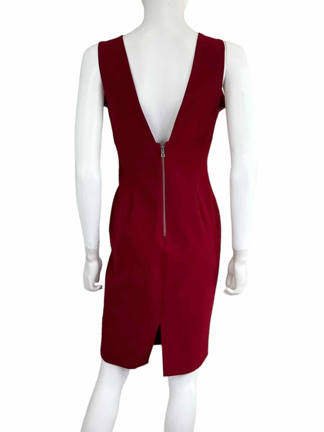 alice + olivia Maroon ESMIRA Cocktail Dress Size 6