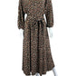 Kate Spade Brown Black and Cream Cocktail Dress Size L