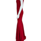 Betsy & Adam Red Maxi Formal Dress Size 10