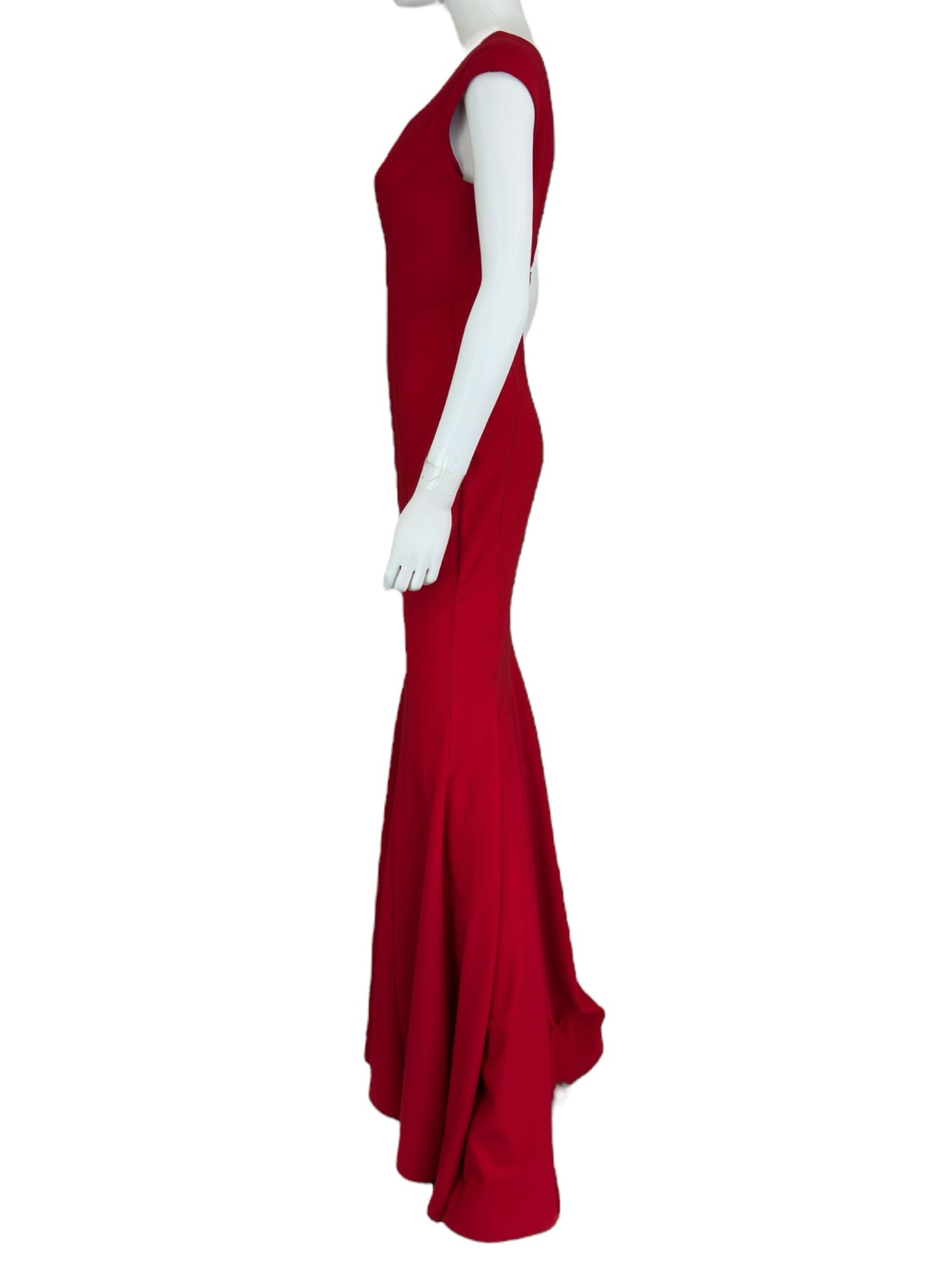 Betsy & Adam Red Maxi Formal Dress Size 10