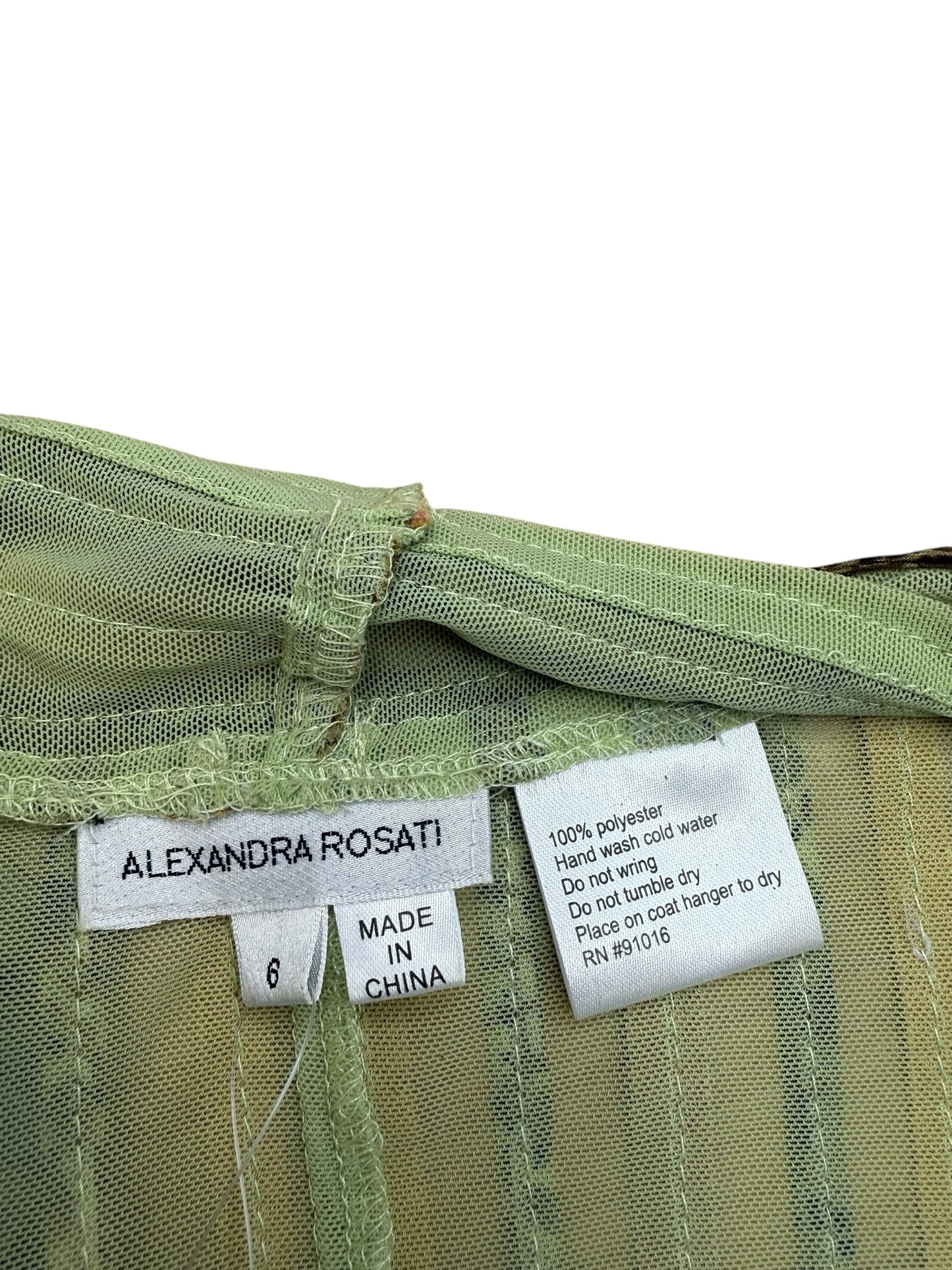 Alexandra Rosati Green Ribbon Jacket Size 6