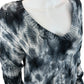 PILCRO Navy Tie Dye Joni Chunky Cable Sweater Size S