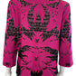 MING WANG Black And Pink Knit Jacket Size S
