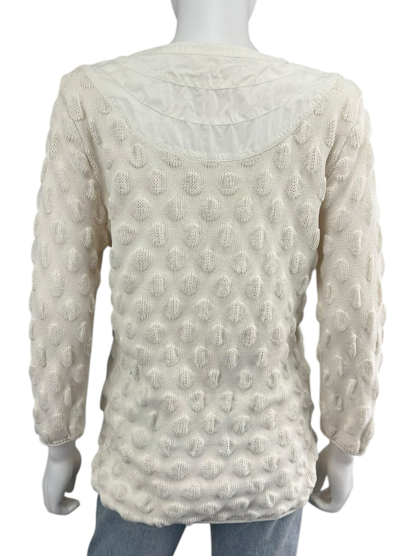 Blue Willi's Cream 100% Cotton Sweater Size M